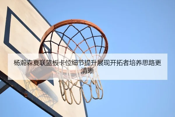 杨瀚森夏联篮板卡位细节提升展现开拓者培养思路更清晰